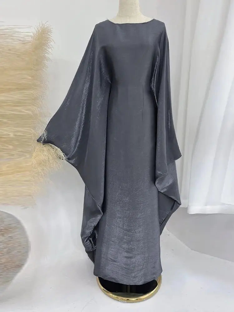 Luminara Satin Butterfly Abaya
