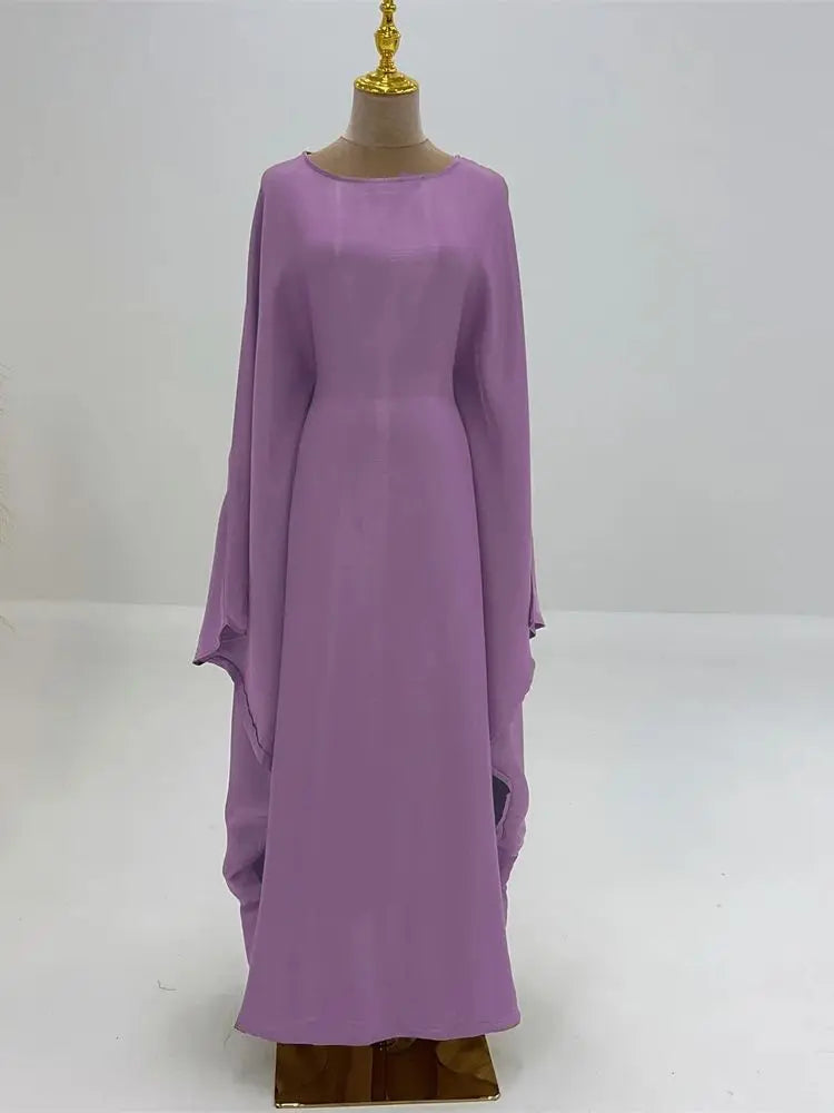 Luminara Satin Butterfly Abaya