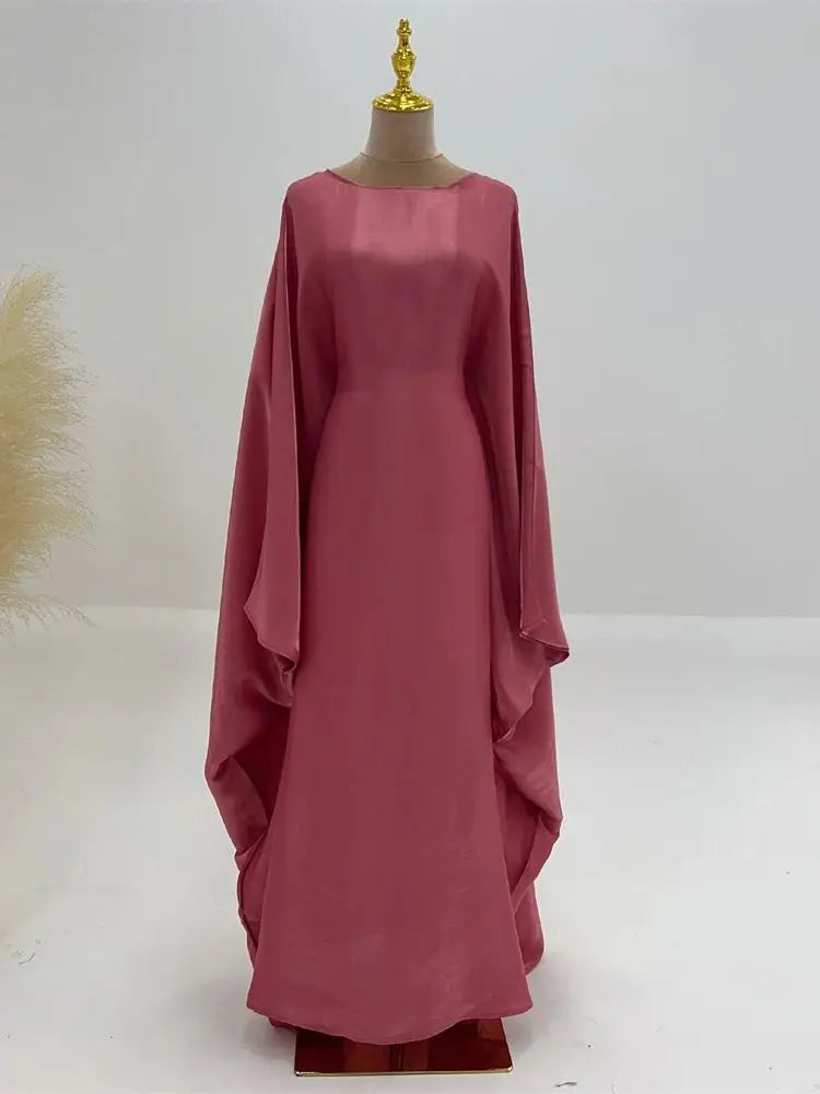 Luminara Satin Butterfly Abaya
