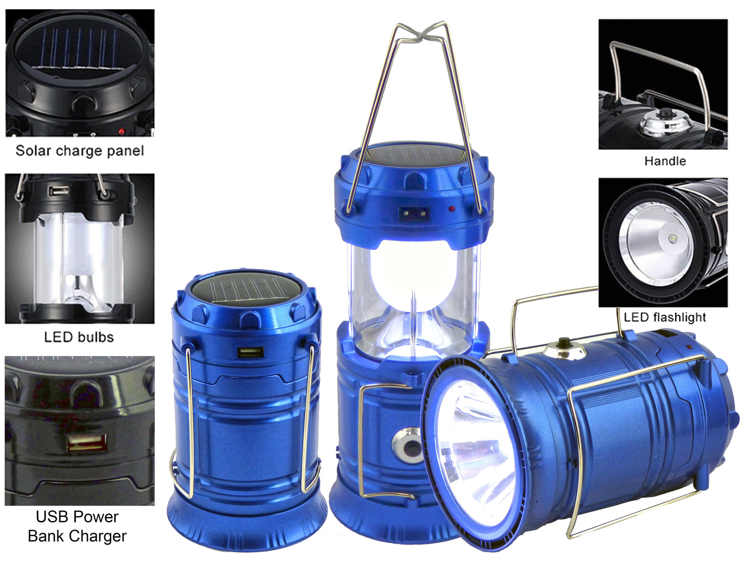 🌞 EcoSmart 3-in-1 Solar LED Lantern – Collapsible Lantern, Flashlight & USB Power Bank | Sustainable Outdoor Lighting & Emergency Power