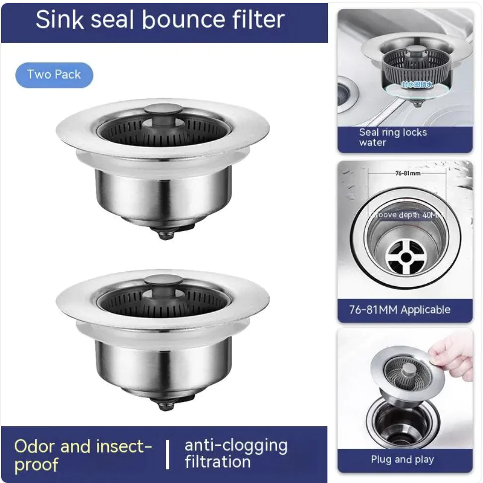 Stainless Steel Kitchen Sink Drain Filter