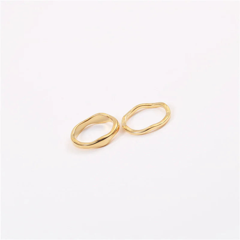 Gold-Finish Stainless Steel Rings