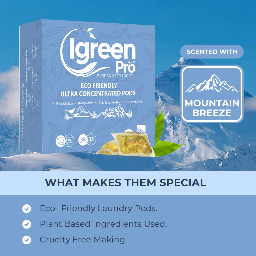 IGREEN PRO Ultra Concentrated Laundry Detergent Pods – 35 Loads