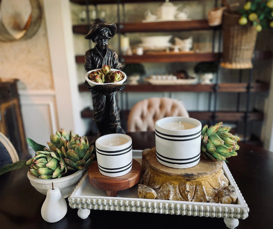 Magnolia Whisper – Hand-Poured Soy Candle in Cement Vessel