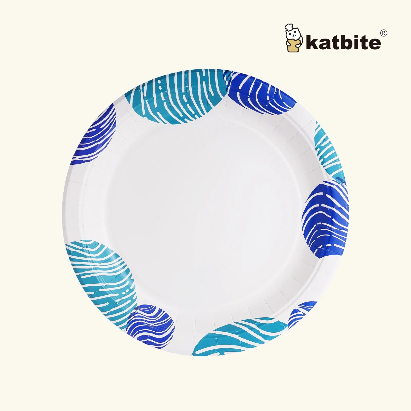 Round 9-Inch Biodegradable Compostable Paper Plates – 50 Count