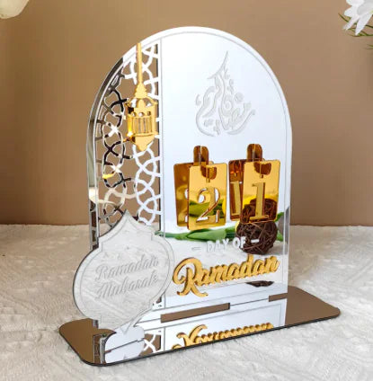 Acrylic 3D Celebration Clock Ramadan