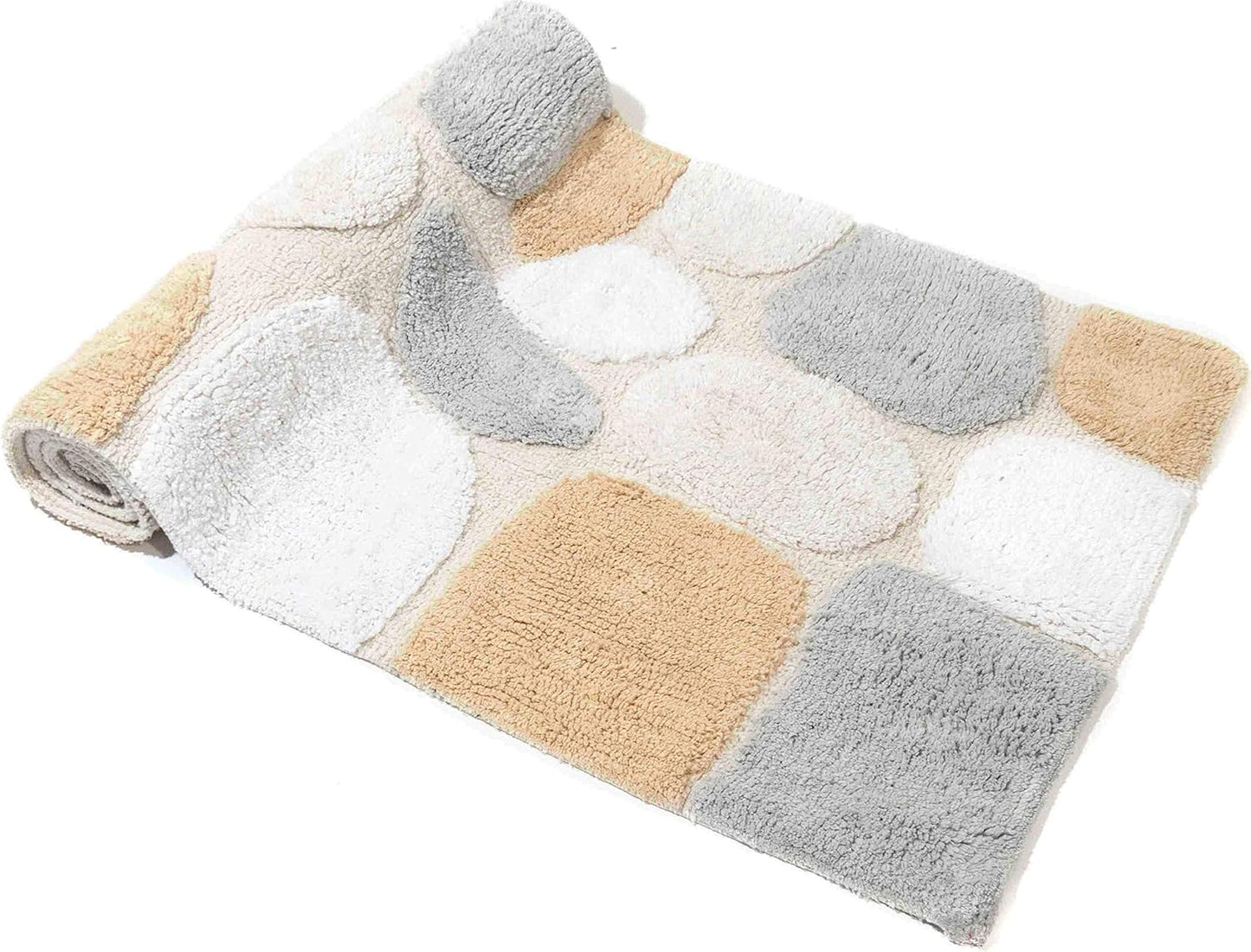 🛁 EcoSoft™ 100% Cotton Pebble Bath Runner – Machine Washable, Non-Slip Latex Backing, Spa-Inspired Comfort – 24"x60"