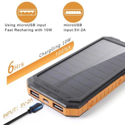🚀 Ultra-High Capacity Waterproof Solar Power Bank (Up to 2,000,000mAh)
