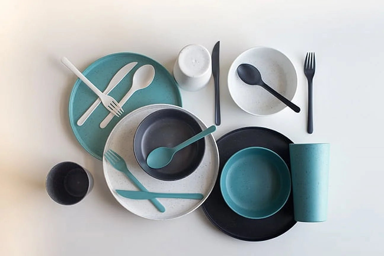 Mainstays 28-Piece Eco-Friendly Recycled Plastic Dinnerware Set