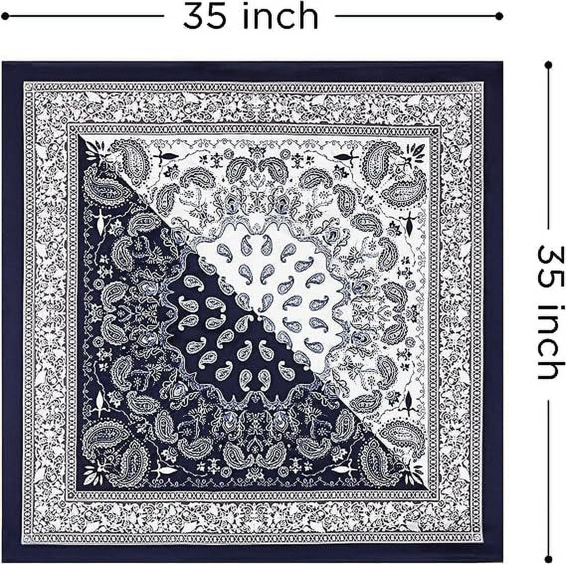 4-Pack 35” Satin Square Head Scarves – Silk-Feel Neck & Hair Wraps for Women – Lightweight, Versatile & Stylish for Day and Night Use