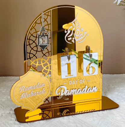 Acrylic 3D Celebration Clock Ramadan