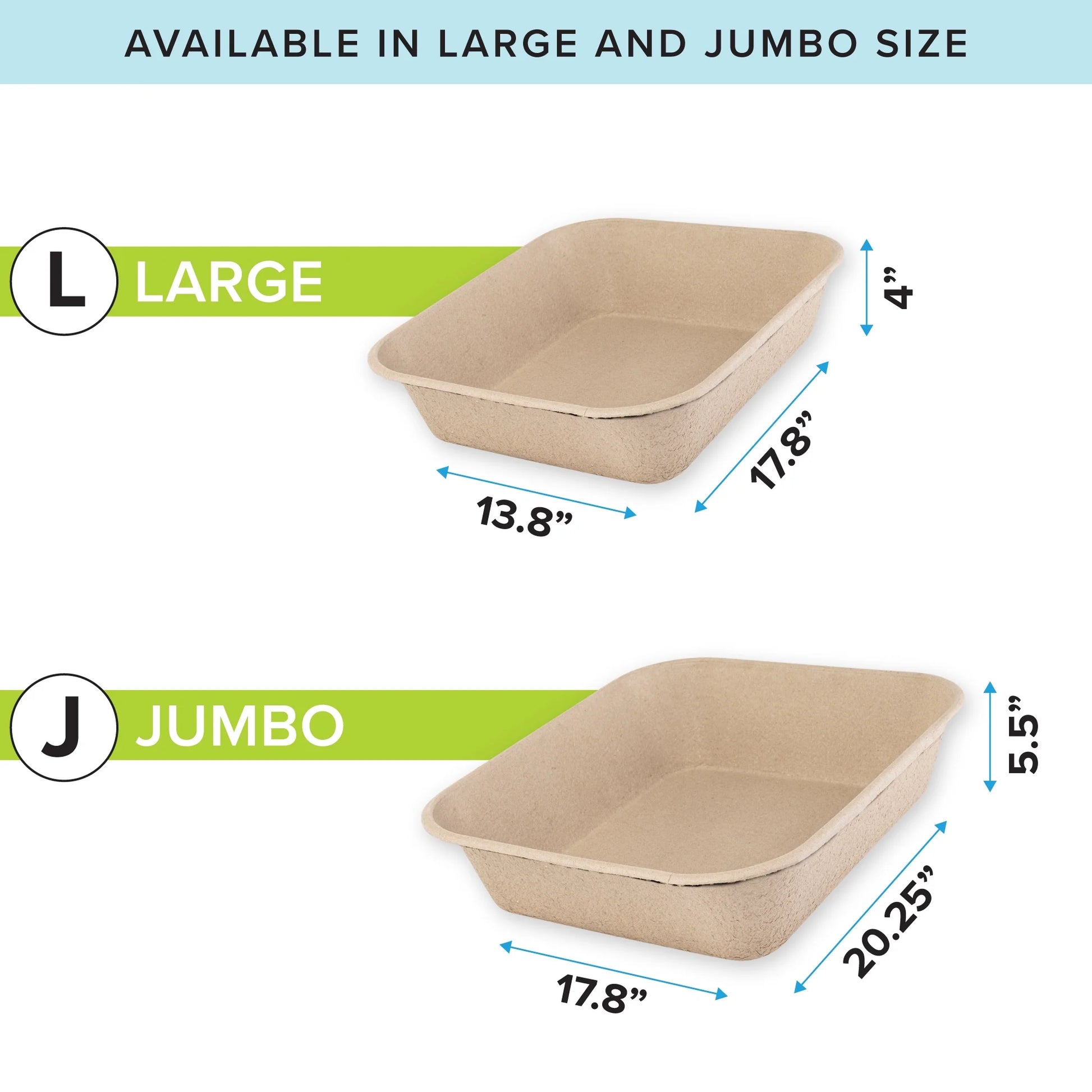 Kitty Sift Eco-Friendly Disposable Litter Box – Breathable, Odor-Reducing, Reusable & Biodegradable – Made from 100% Recycled Cardboard
