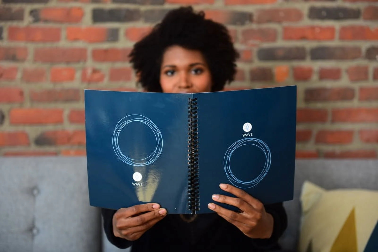 Rocketbook Wave Smart Reusable Notebook — Dot-Grid, 80 Pages, 8.5" x 9.5", Blue