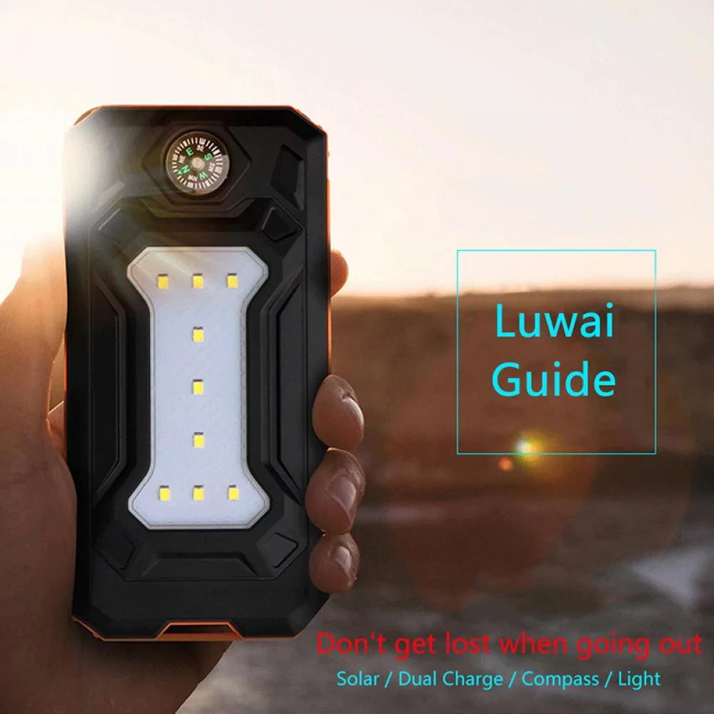 🚀 Ultra-High Capacity Waterproof Solar Power Bank (Up to 2,000,000mAh)