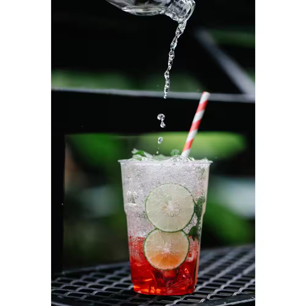 🌱 Greener Settings 16 oz Compostable Cold Cups – 50-Pack | Clear, Plant-Based, Eco-Friendly, BPA-Free