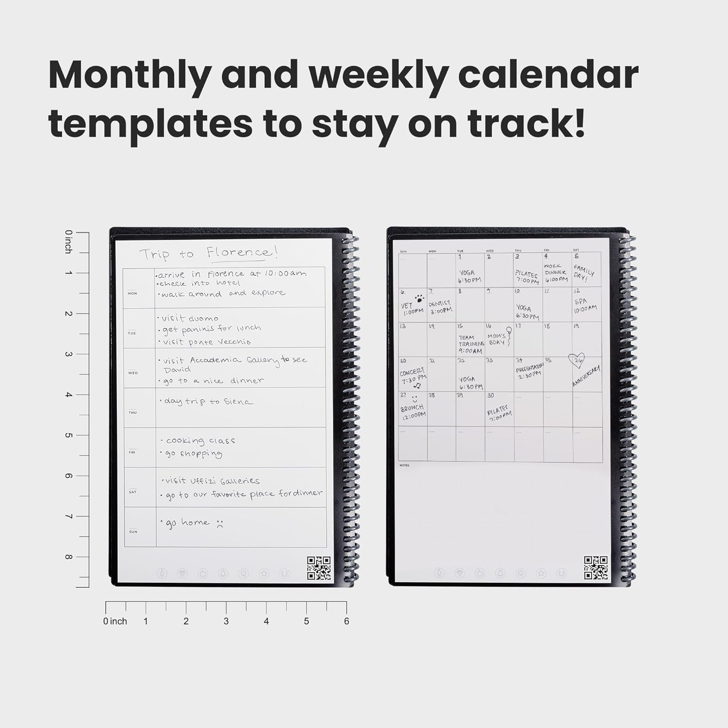Rocketbook Fusion Smart Reusable Planner & Notebook — 7 Page Templates, Digitize & Erase, Eco-Friendly