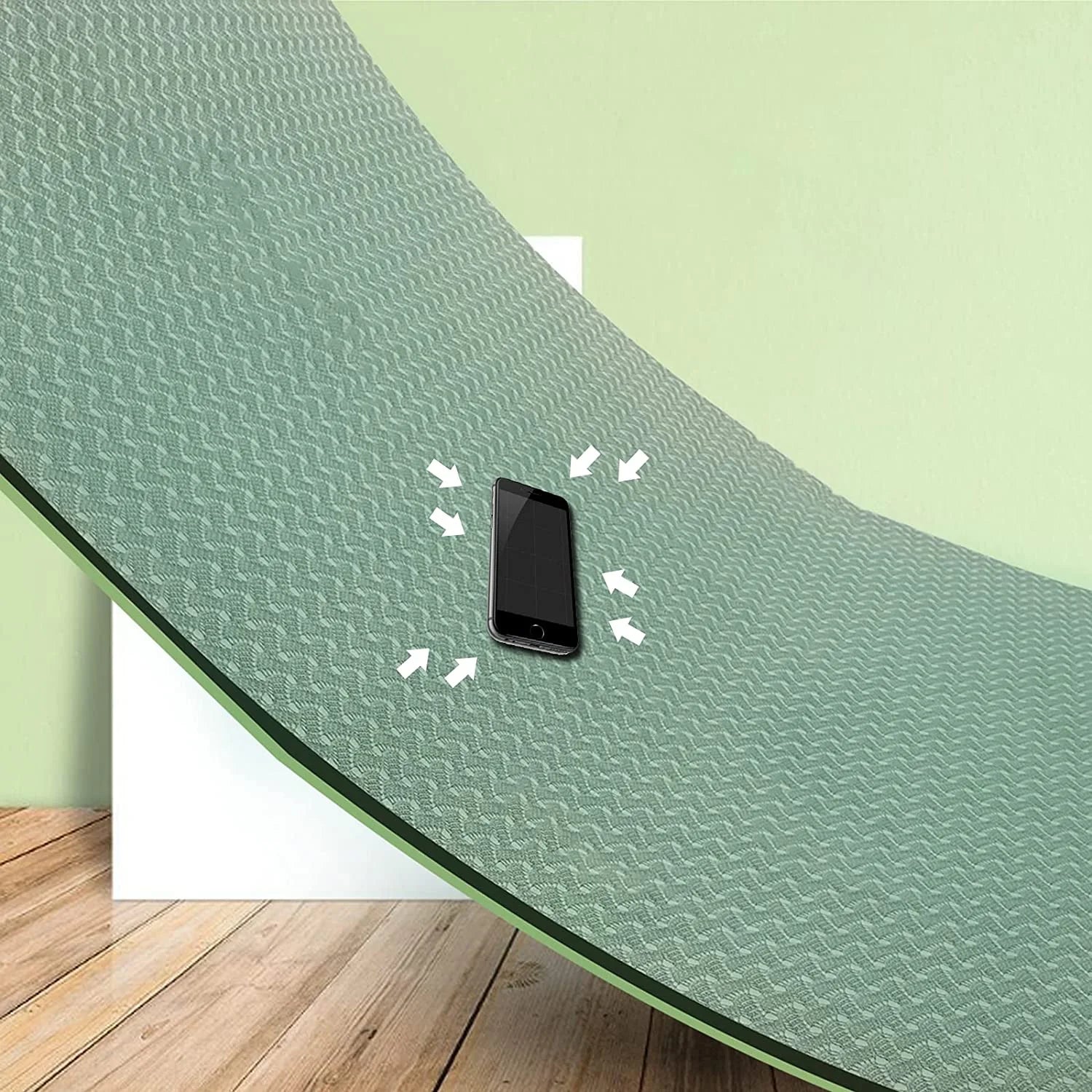 COCOBELA Dual-Sided Yoga Mat – 8mm Extra Thick, Eco-Friendly TPE – Reversible Non-Slip, Waterproof, Lightweight & Odor-Free – 72"x24" for Yoga, Pilates, Stretching & Fitness
