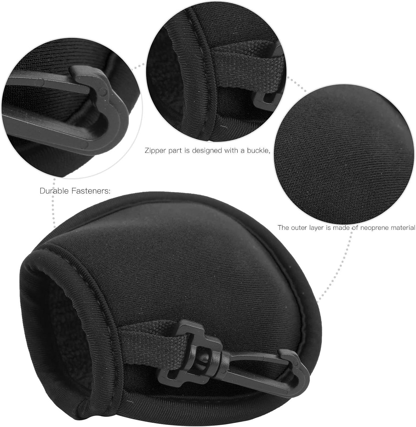 🌿 Eco-Friendly Neoprene Ball Pouch Set – 2-Pack | Waterproof, Lightweight & Recyclable with Clip | Soft Lining for Scratch Protection | Travel-Ready Storage Case