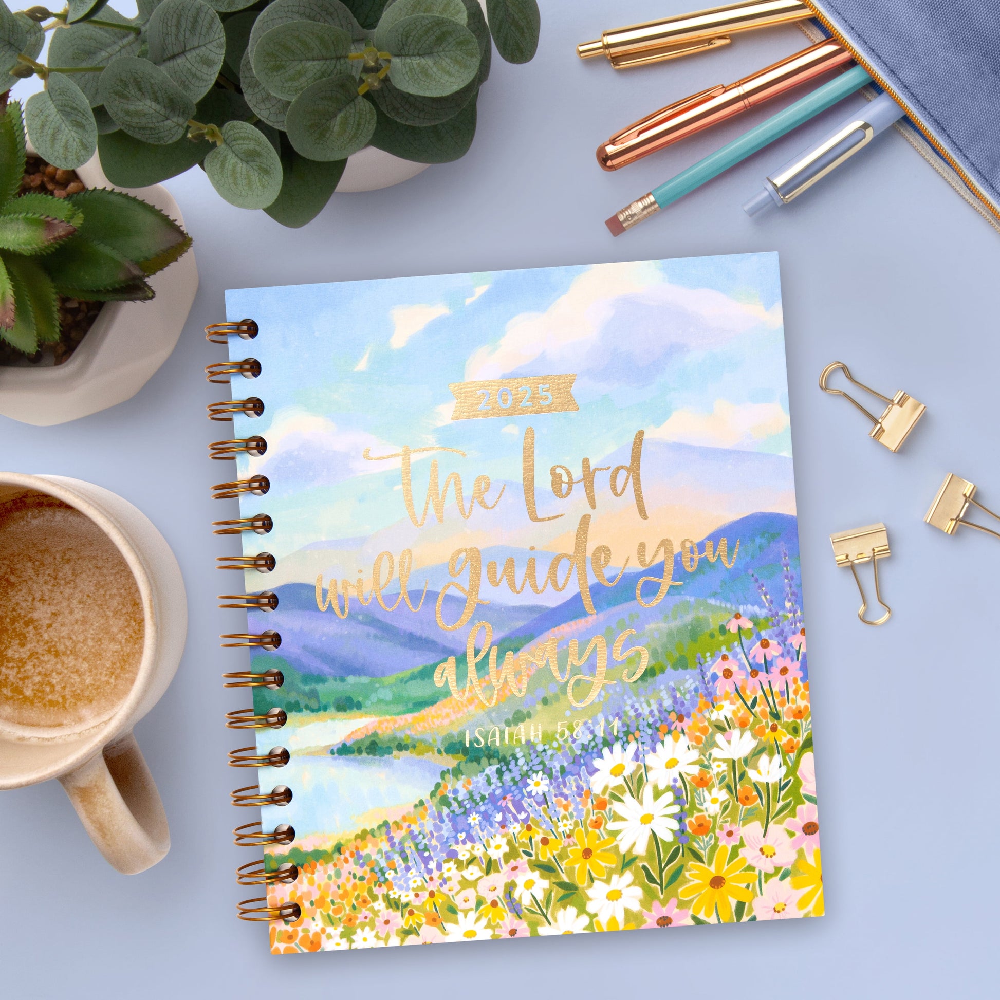 Mintgreen 2025 Daily/Weekly/Monthly Planner – 7.25" x 8.75"
