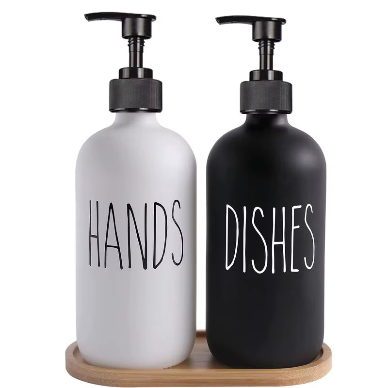 Modern Refillable Kitchen Soap Dispenser Set – 500ml