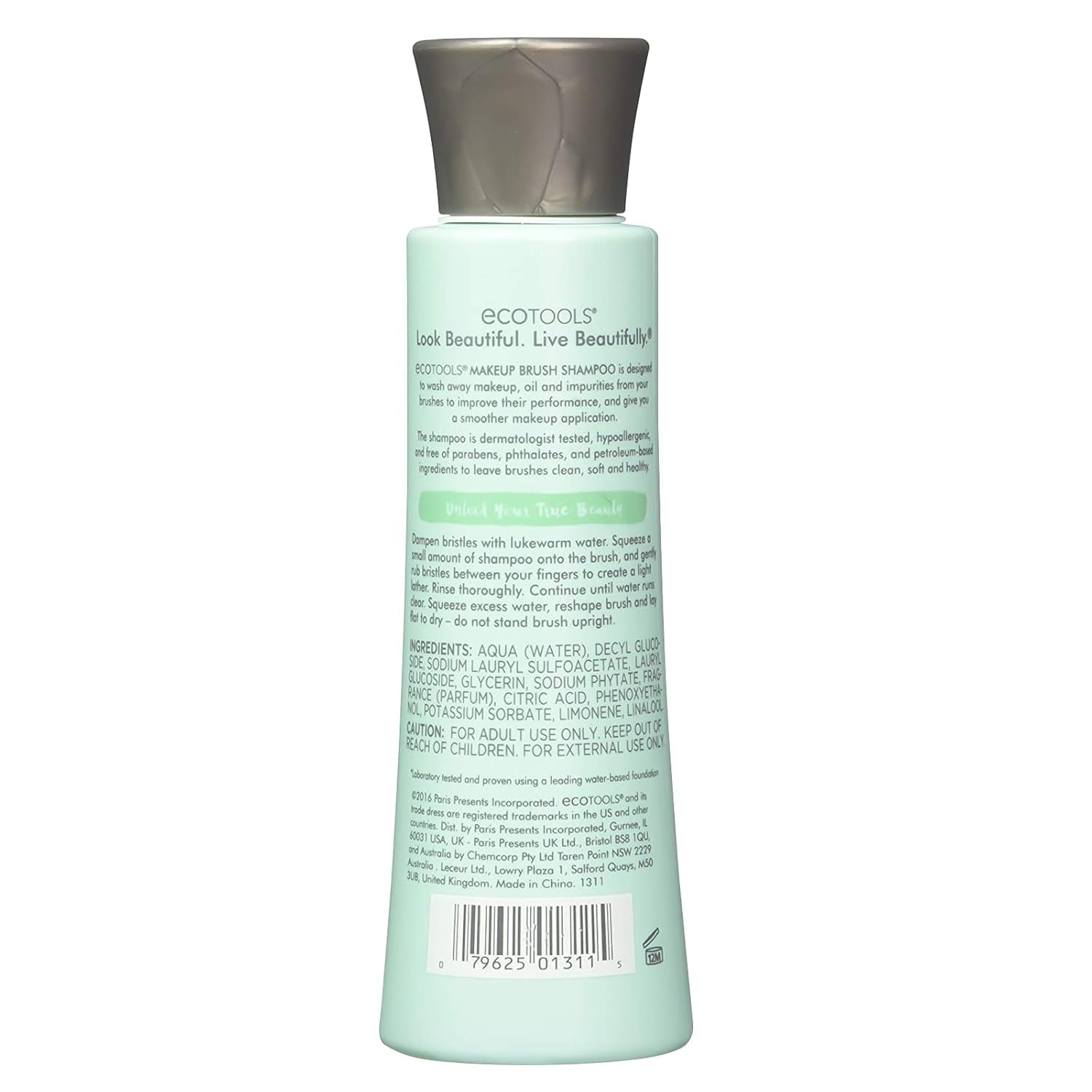 EcoTools Makeup Brush Shampoo – Gentle Plant-Based Cleaner for Makeup Brushes & Sponges | 2 Pack, 6 oz Bottles | Vegan, Hypoallergenic, Eco-Friendly