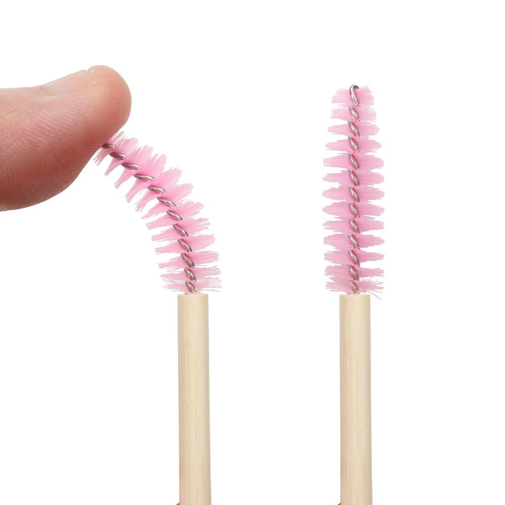 100-Pack Disposable Bamboo Stick Mascara Wands – Eco-Friendly & Convenient