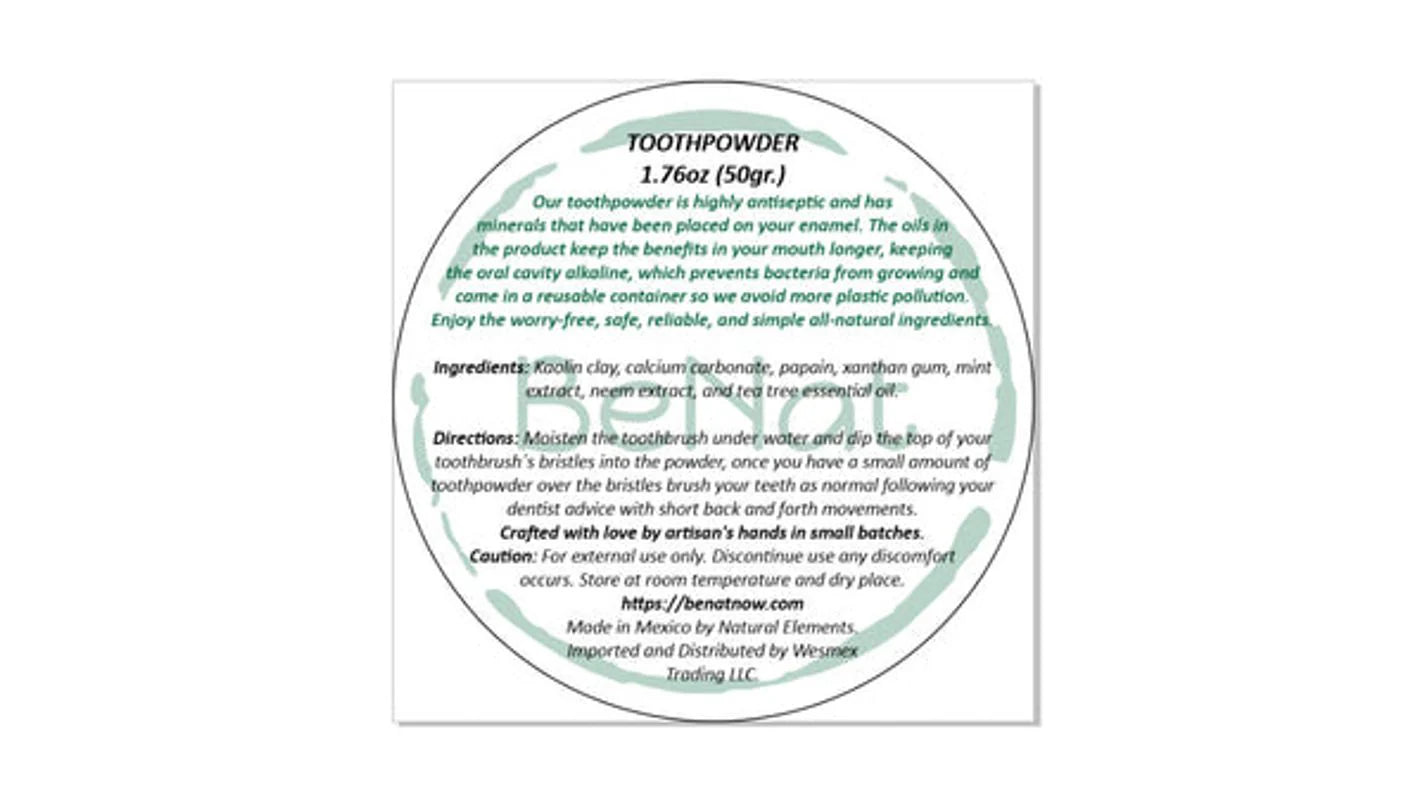 BeNat All-Natural Toothpowder