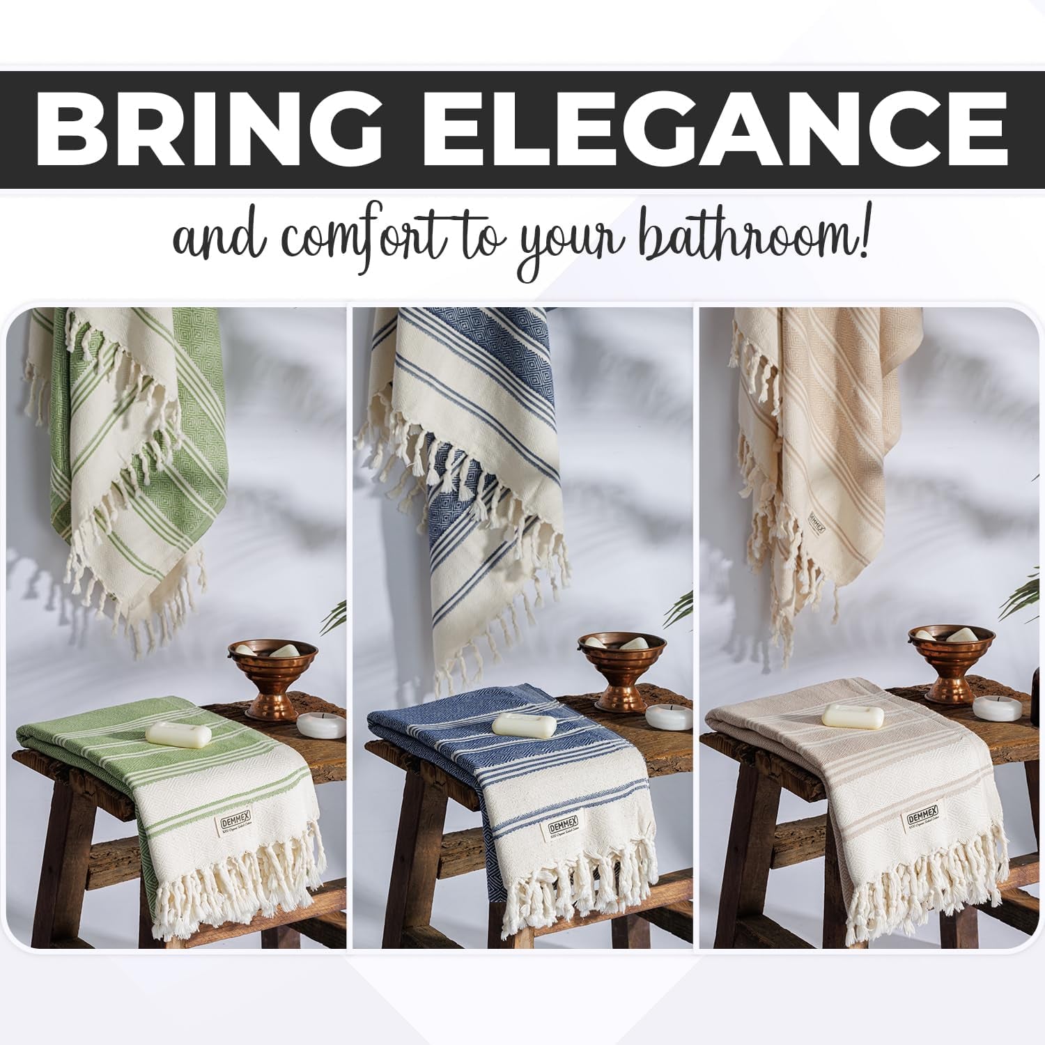 Indulge in the Luxury of 100% Certified Organic Turkish Cotton Towels