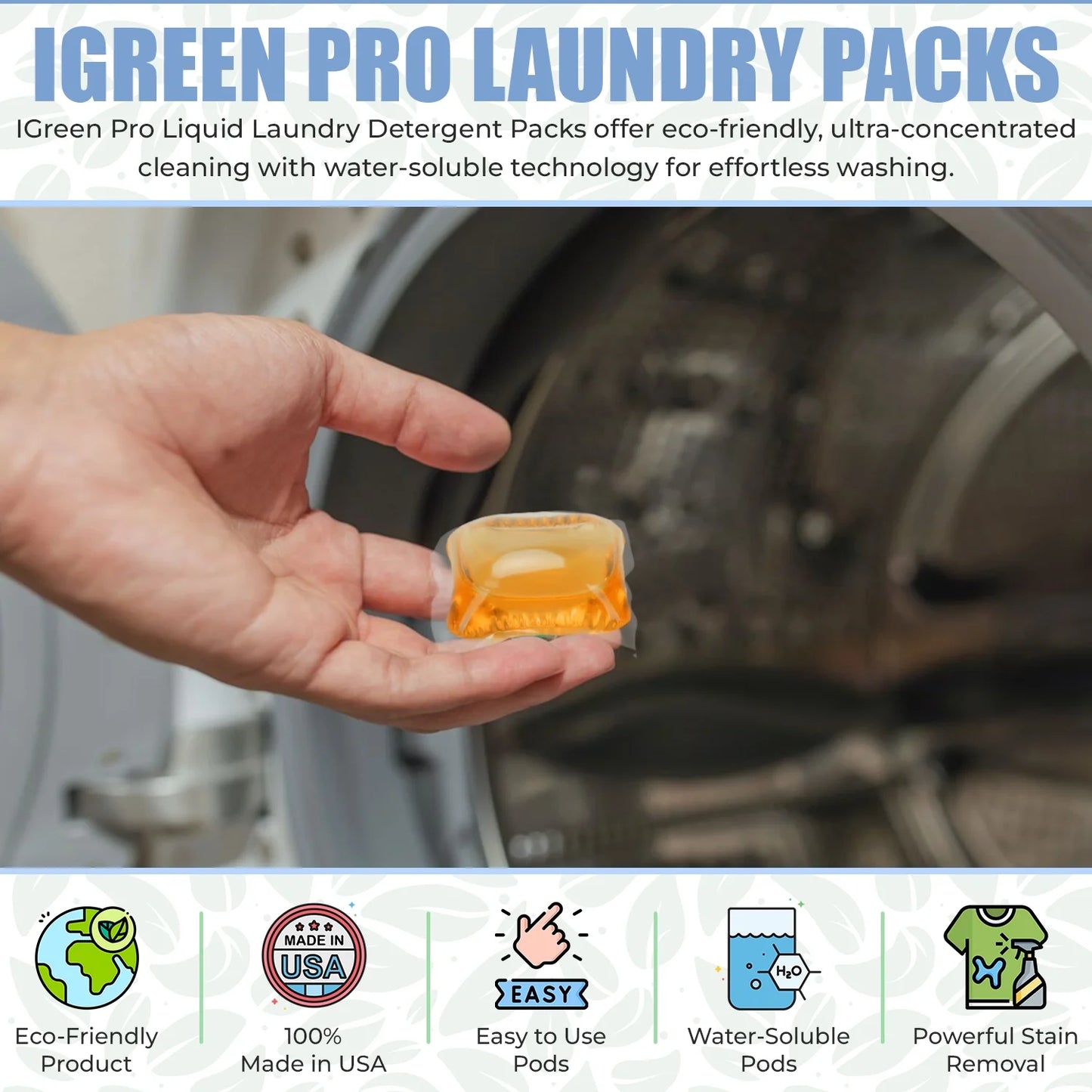 IGREEN PRO Ultra Concentrated Laundry Detergent Pods – 35 Loads