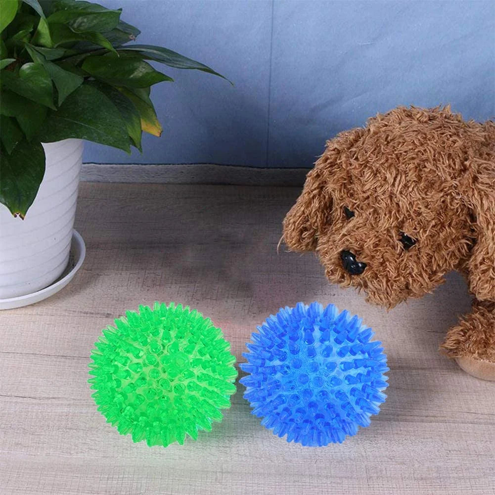 Durable Dog Toy Ball with Squeaker – Teeth Cleaning, Chew-Resistant, High Bounce Toy for Medium Dogs