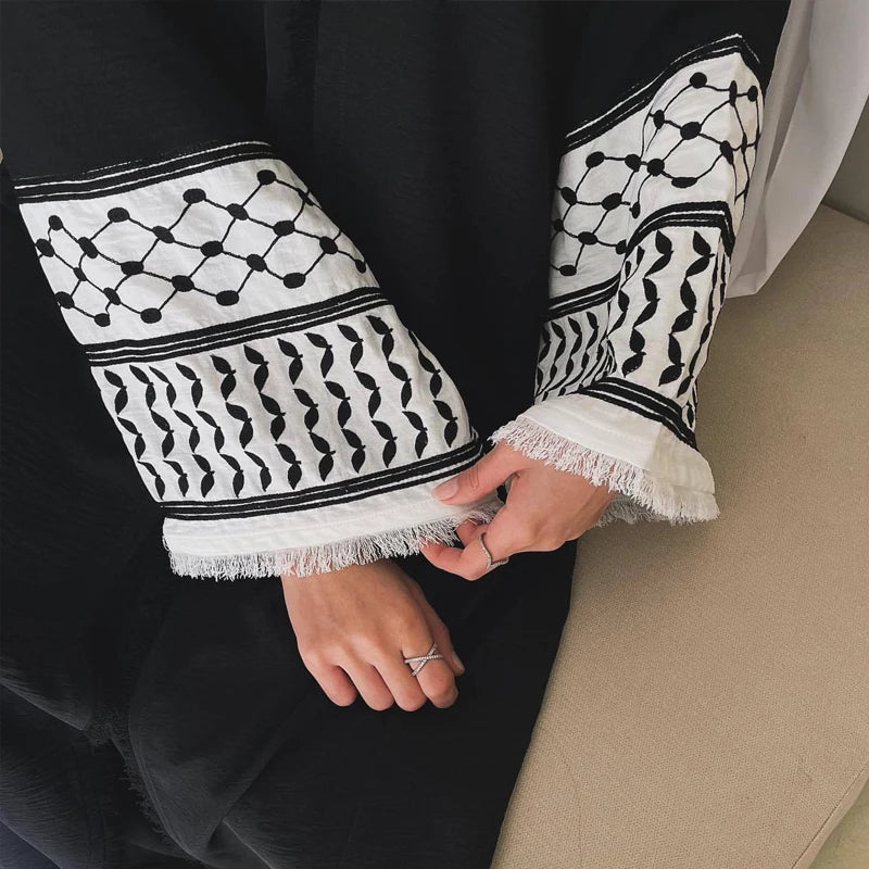 Embroidery Kefiyyeh Abaya 