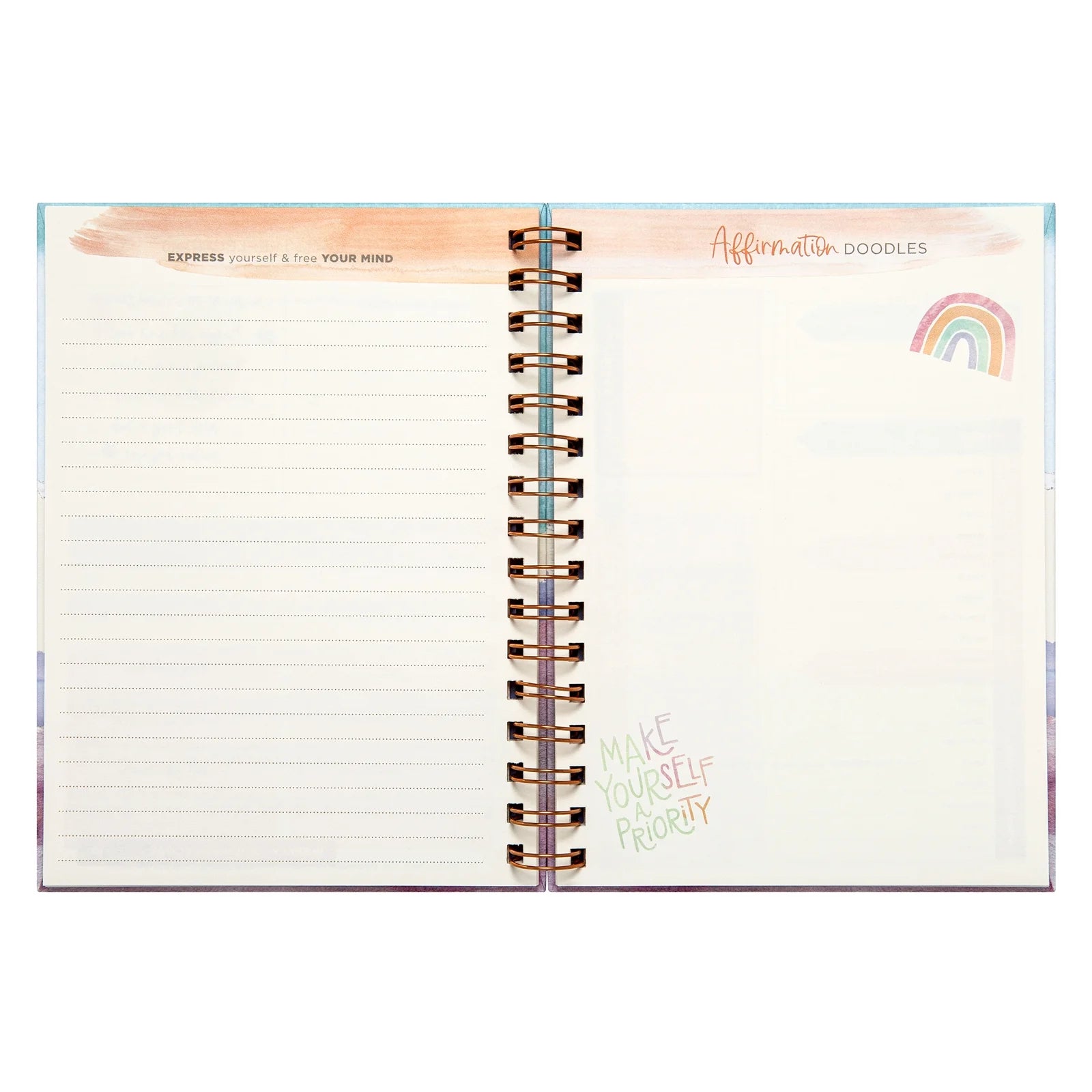 Mintgreen 6" x 8" Wellness Spiral Journal – 200 Pages