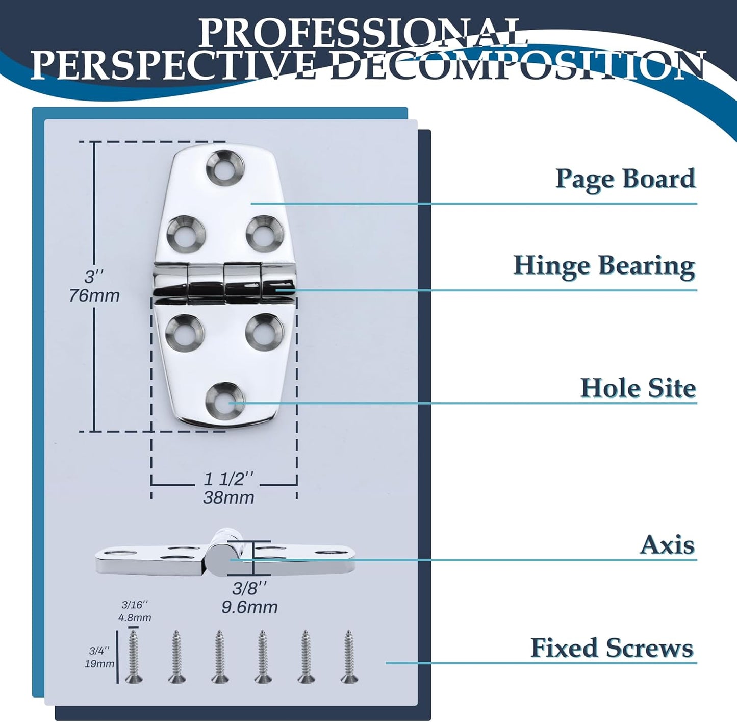 SHENGHUISS Marine Grade 316 Stainless Steel Boat Hatch Hinges
