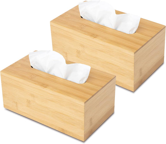 JUSK Design Bamboo Tissue Box Cover – Natural Elegance, Everyday Function