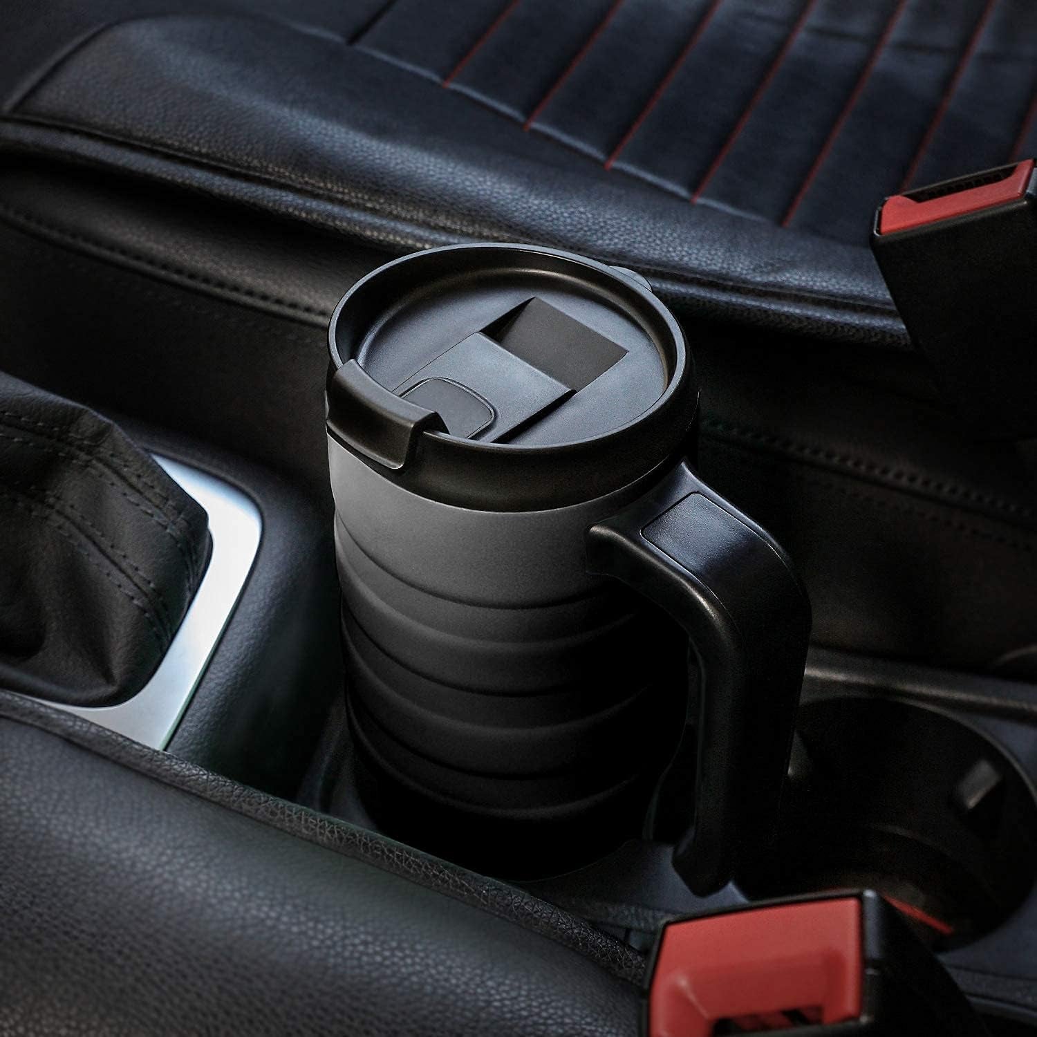 HAUSHOF 24oz Insulated Tumbler with Lid & Handle – Double Wall Vacuum Stainless Steel Travel Mug, Leak-Proof, BPA-Free, Wide Mouth for Ice, Hot & Cold Drinks