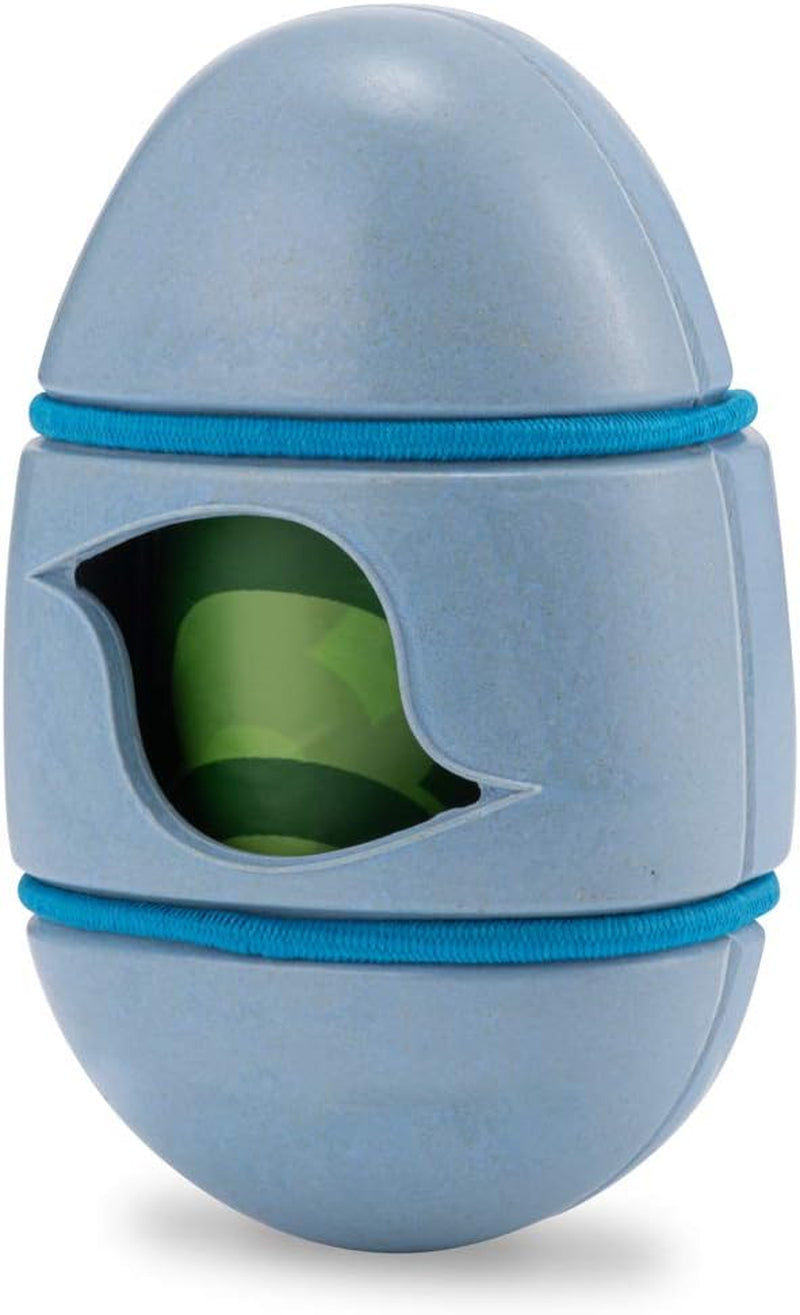 BecoPocket Bamboo & Rice Husk Dog Poop Bag Dispenser – Blue