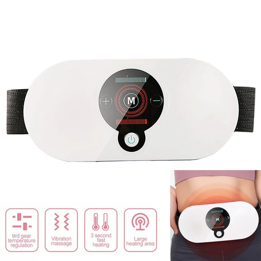 🔥 Electric Heating Pad for Menstrual Cramps – Portable Uterus & Back Warmer with 3 Heat Levels & 9 Massage Modes