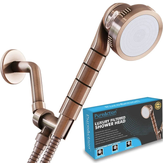 Filtered Water Shower Head & Handheld Hose – Softens Hard Water & Removes Chlorine