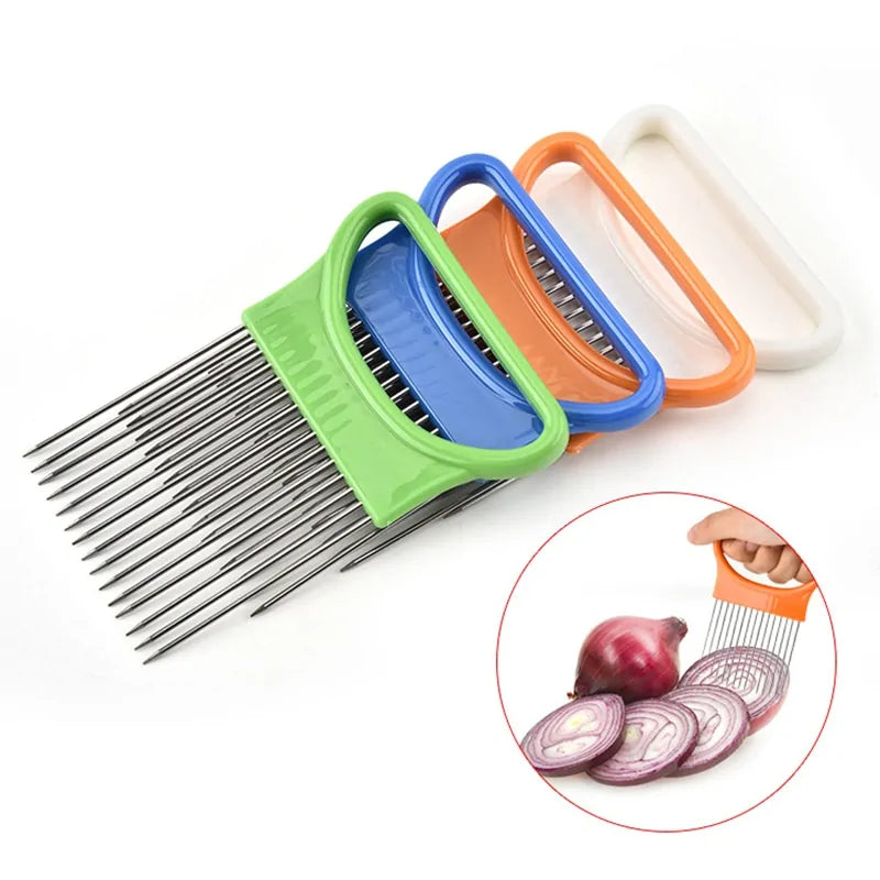 Stainless Steel Onion Needle & Tomato Cutter