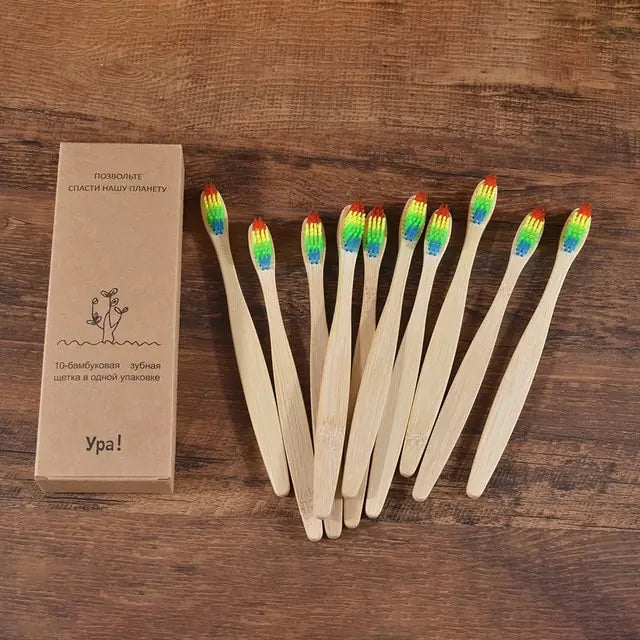 Colorful Toothbrush Natural Bamboo