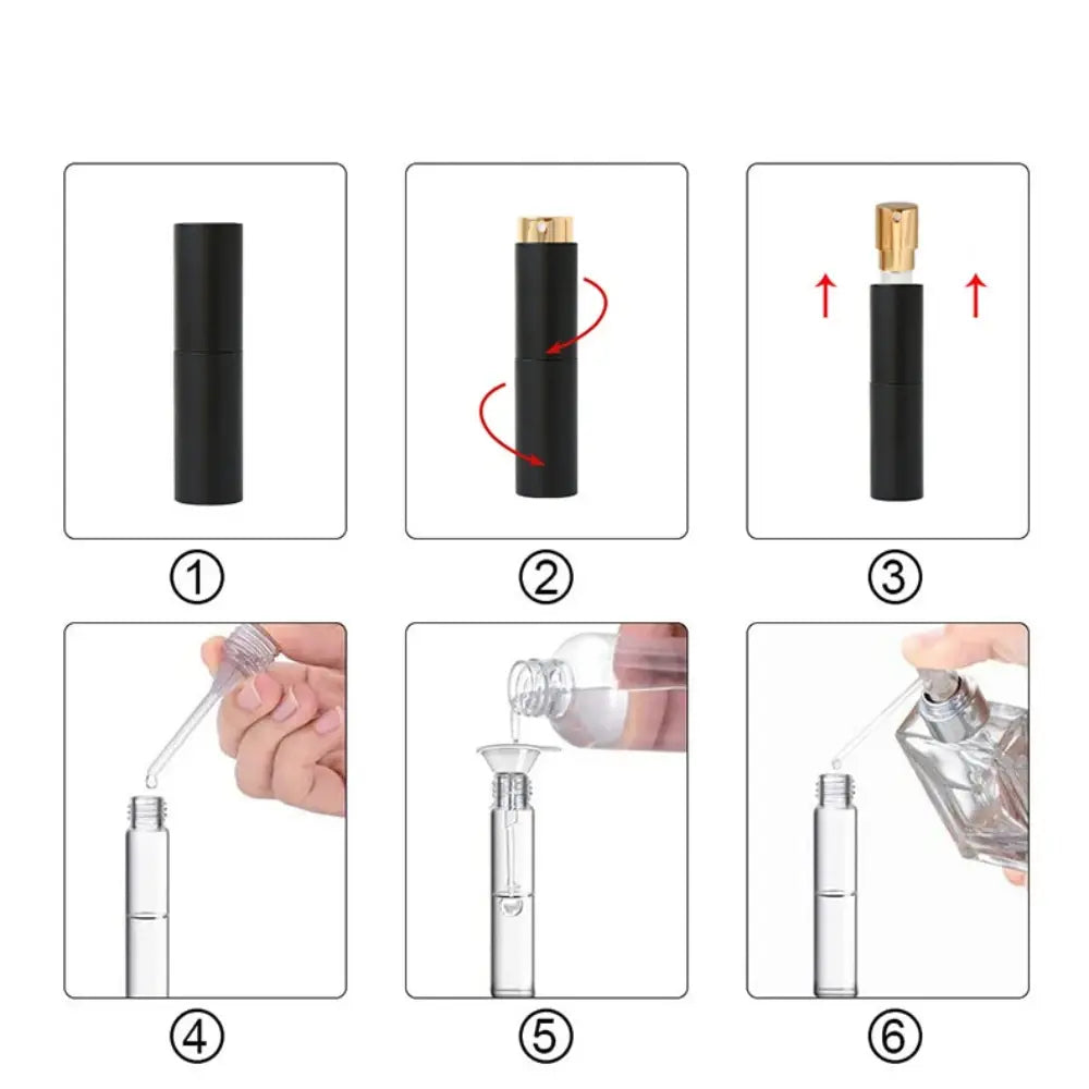 Portable 10 ML Refillable Glass Perfume Bottle