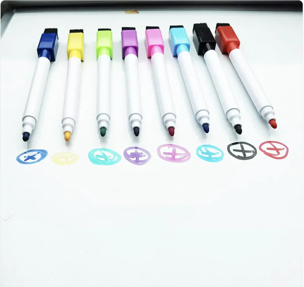 Eco-Friendly Whiteboard Markers with Eraser