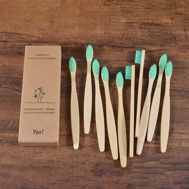 Colorful Toothbrush Natural Bamboo